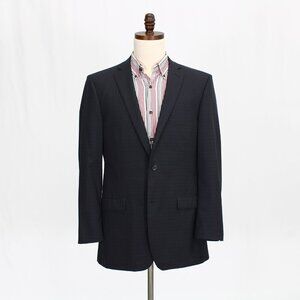 Tallia 42L Gray Check 2-Button Sport Coat Blazer Jacket P326